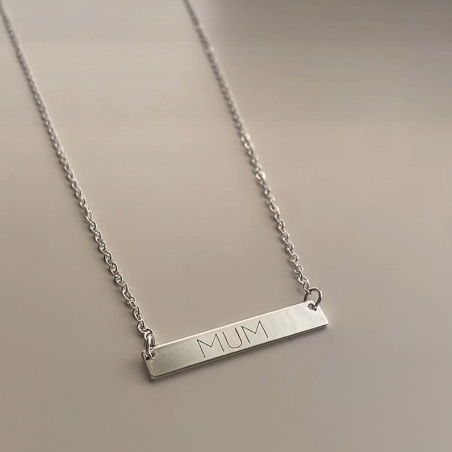 Silver engraved necklace